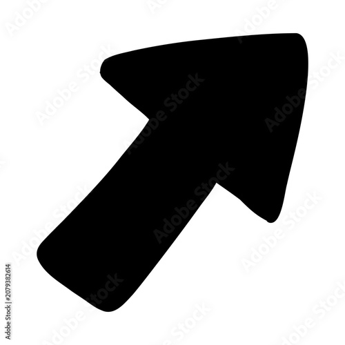 A hand-drawn diagonal arrow pointing upward to the right for navigation or growth.