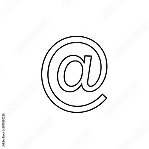 White Outline at Symbol Transparent Background