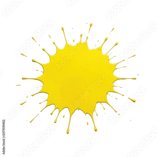 Yellow Paint Splash Transparent Background