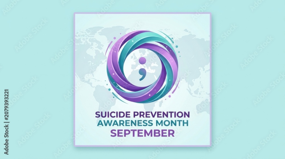 Fototapeta premium Suicide Prevention Awareness Poster
