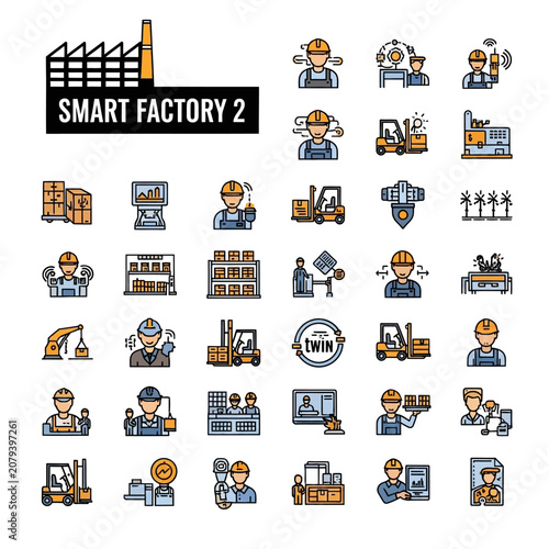 Smart Factory Automation and Industry 4.0 Concepts.
