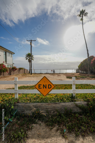 warning sign at the beach