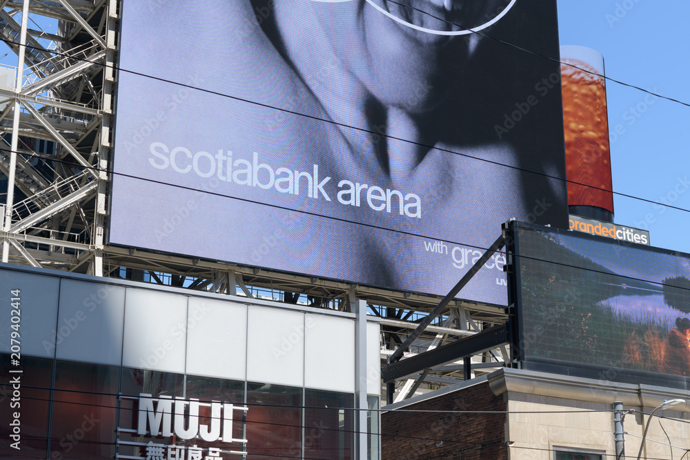 Obraz premium advertising promotion for a concert at Scotiabank Arena, Sankofa Square, Toronto