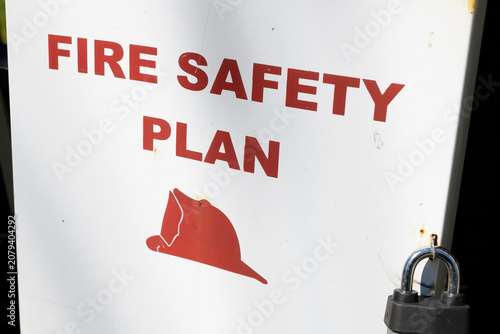 close-up of a Fire Safety Plan Box