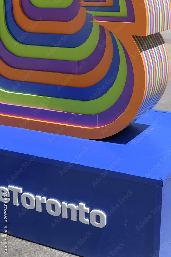 Obraz premium FIFA World Cup 2026 Toronto “Host City” 3d sign/poster graphic installation at Sankofa Square