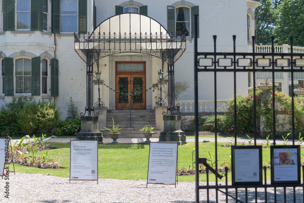 Obraz premium Spadina House, built in 1866 for financier James Austin as a Victorian country estate, was remodelled by WC Vaux Chadwick and Eustace G Bird into an eclectic Edwardian mansion, now a historical museum