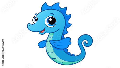 Cute Happy Cartoon Octopus Vector Illustration Funny Ocean Sea Animal Character Isolated Marine Wildlife Art Design for Kids and Playful Nautical Theme