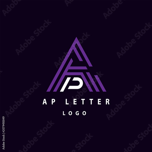 Modern AP Letter Logo Design.