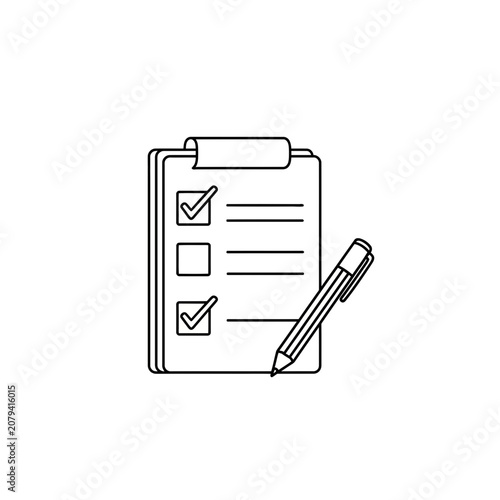 Checklist with pen icon