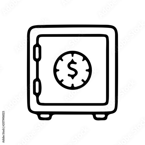 Flat design money symbol inside vintage microwave oven illustration minimalist finance concept