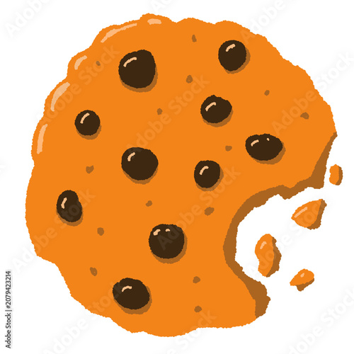 Obraz na plátně Bitten cookies crumble Food Illustration