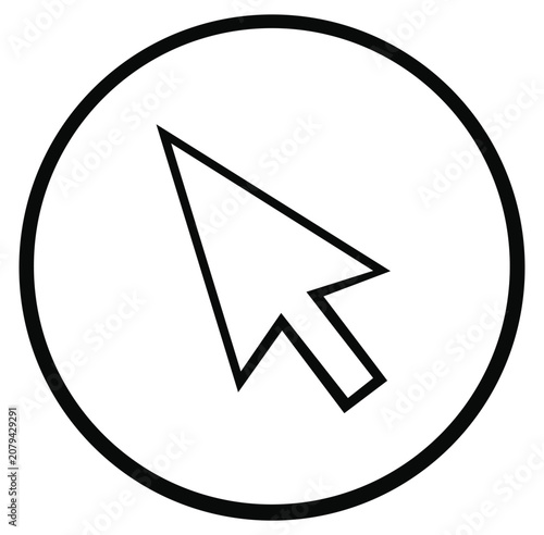 Cursor icon set, mouse pointer symbol, vector illustration