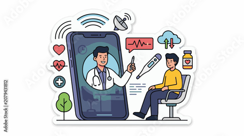 Telemedicine consultation between doctor and patient via phone
