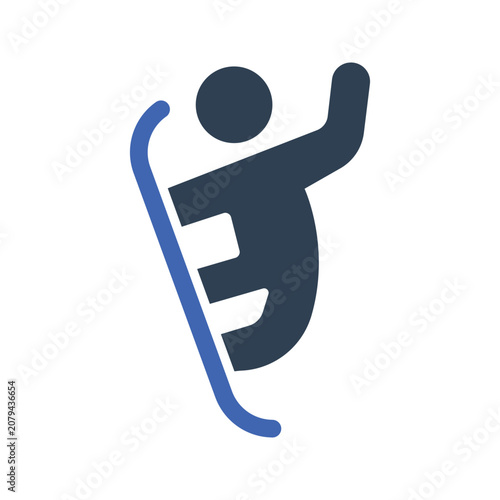 Snowboard Jump Vector Icon