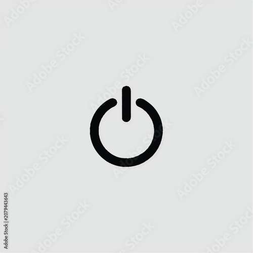 Fotografie power button outline icon vector illustration for interface design