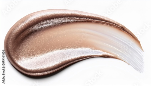 Pearlescent Cream Cosmetic Smear With Shimmer Isolated On Transparent Background
