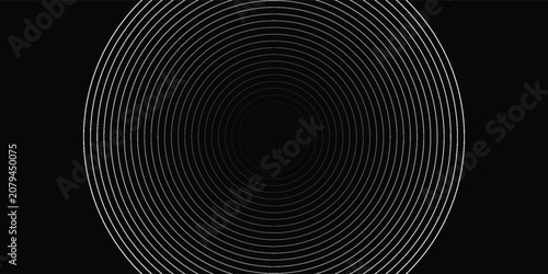 фотографія Create a bold look with a centric circle background featuring vector graphics of sound waves