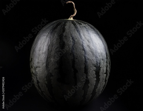black watermelon black melon black fruit black rind black background black stem black produce black texture