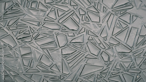 Cuadro en lienzo Geometrische Formen im Eis