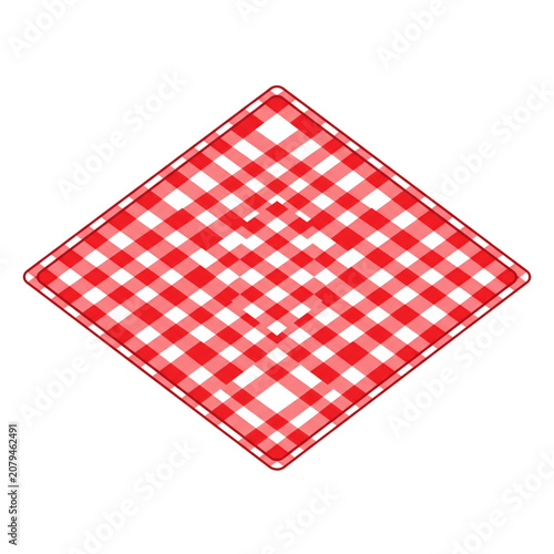 Red gingham picnic blanket