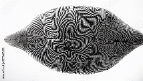 black fingerprint pattern on white background