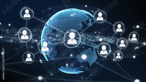 Global network and digital connection concept