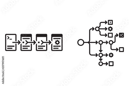 Prompt Engineering Process Icon Set Vector Design