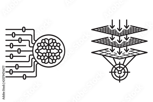 Prompt Engineering Optimization Icon Set Vector