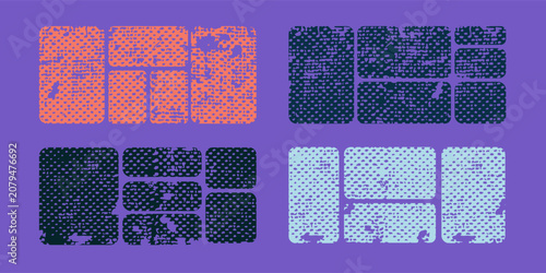 Aesthetic bento style grid frame set designed for 16:9 photo compositions