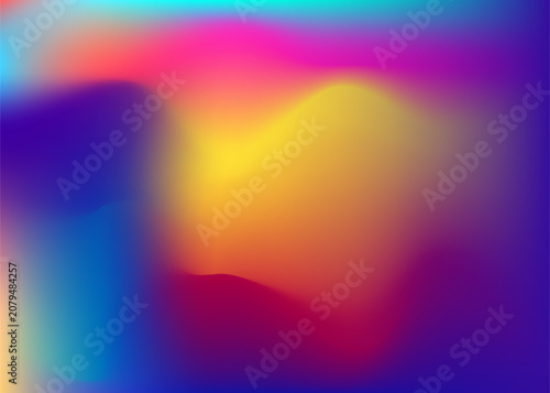 Abstract Vibrant Neon Blur Gradient Background with Colorful Soft Glow Texture