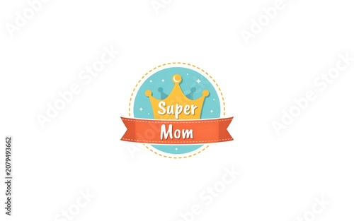 Super Mom Crown Badge