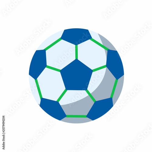 Soccer Ball with Classic Panel Design in Flat Vector Style for Football Games