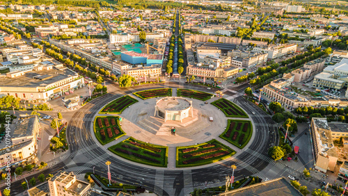 Photos Morning Light Over Bagua City in Tekes County, Yili, Xinjiang, China