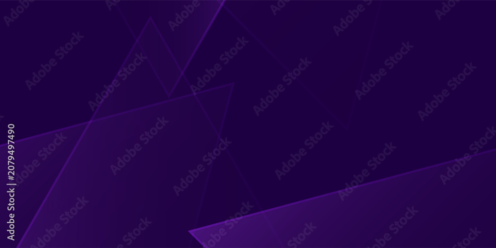 Obraz premium triangle puzzle glowing shapes purple background