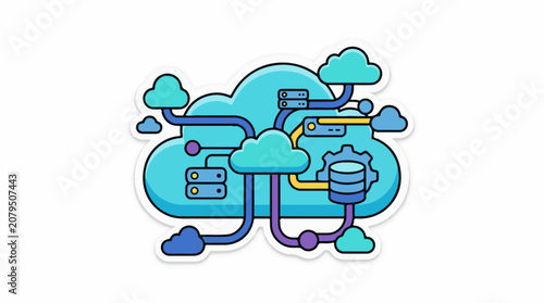 Networked cloud infrastructure with servers data storage and gear