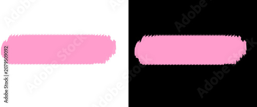 Konstfotografi Pink brush stroke texture on white and black backgrounds, artistic paint smear e