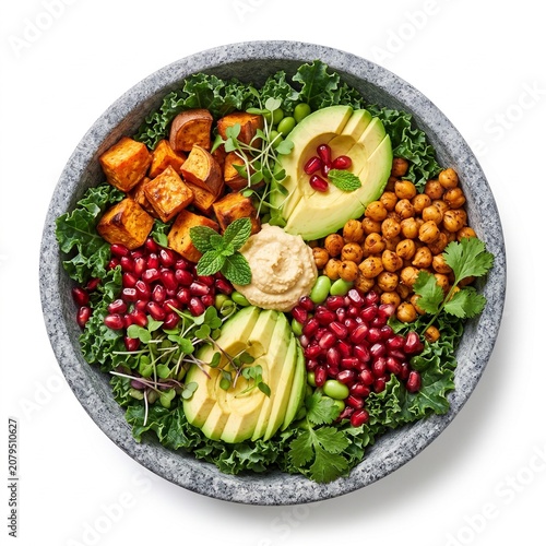 fruit bowl isolated on white