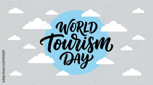 World Tourism Day Cloud Design