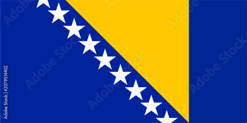  Bosnia and Herzegovina national Flag in high resolution