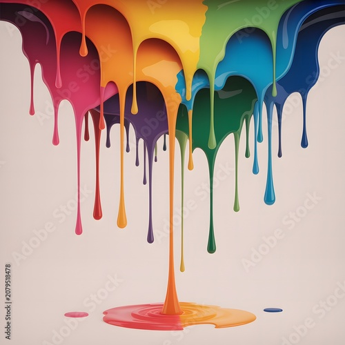 Colorful Paint Splash Explosion with Dynamic Liquid Motion Representing Creative Art Innovation Vibrant Design and Modern Abstract Fluid Illustration