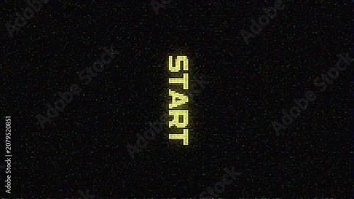 Retro Pixel Game Text Intro Pack with Gaming Phrases and Glitch Noise Effect