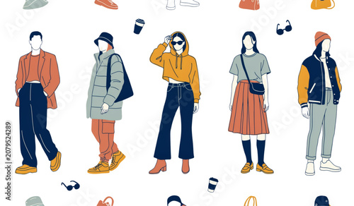 Group of stylish people dancing and enjoying music together outdoors Vector