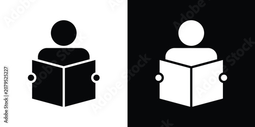 Tableau sur toile Book open reader icon