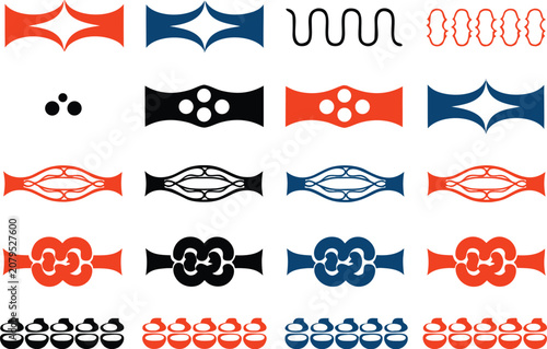 set of abstract design elements