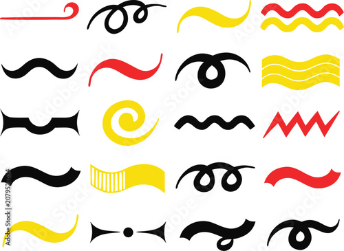 set of colorful ribbons vector illustration