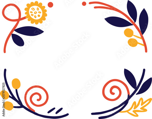 abstract floral frame