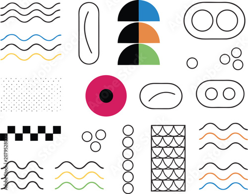 vector illustration of a set of icons for design