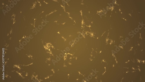 Abstract coffee gold gradient animation featuring delicate radiant particles that resemble flashes of light radiation drifting across the frame.