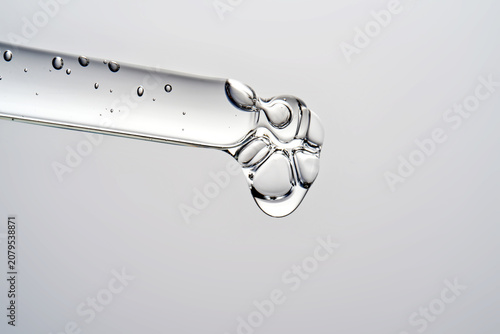Clear serum dripping from pipette offering barrier repair