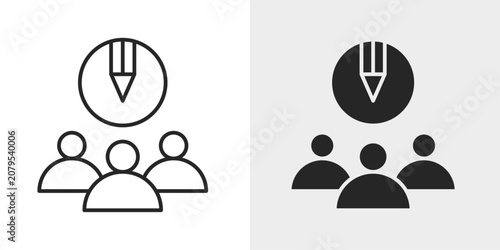 Foto Team Design Icon represents collaborative design work.